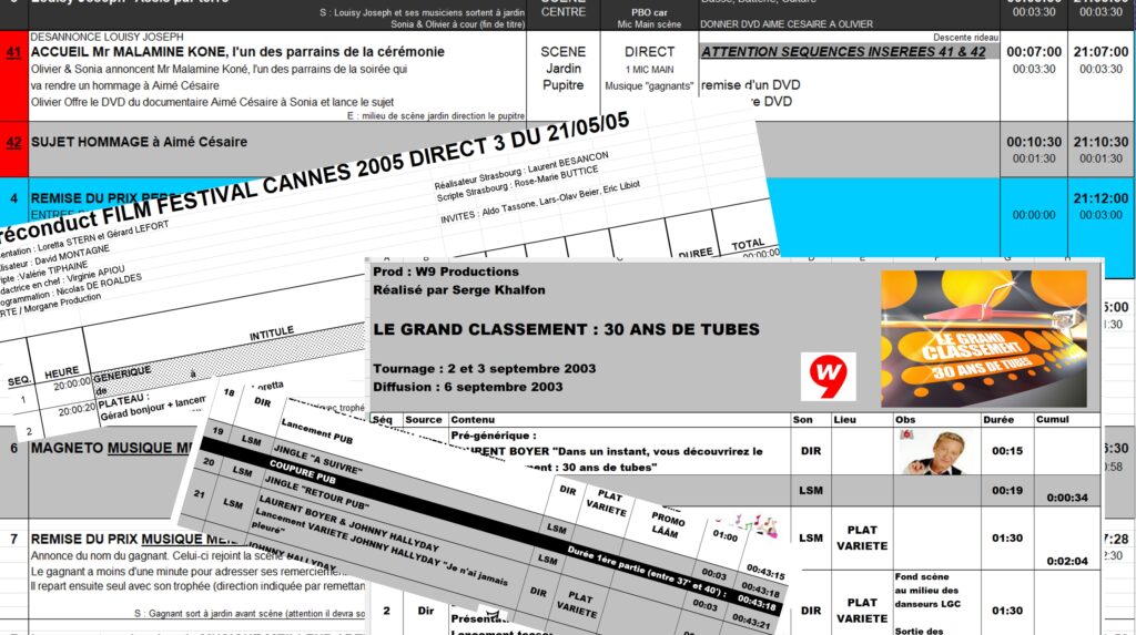 Conducteurs TV Exemples