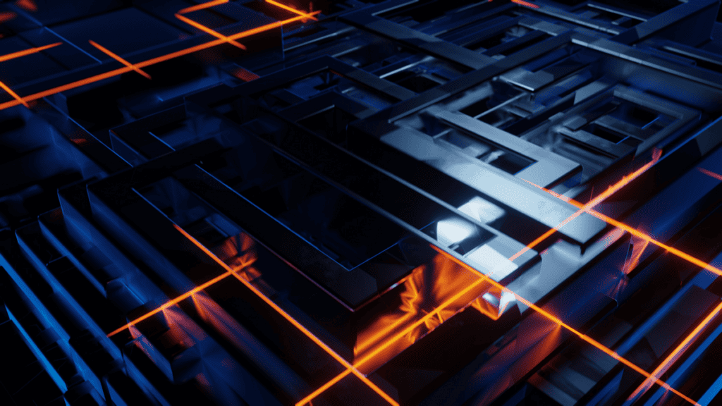 Image d'illustration des nouvelles technologies bleu et orange